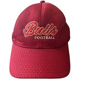 Bulls Football Red Adjustable Baseball Cap By Port authority
